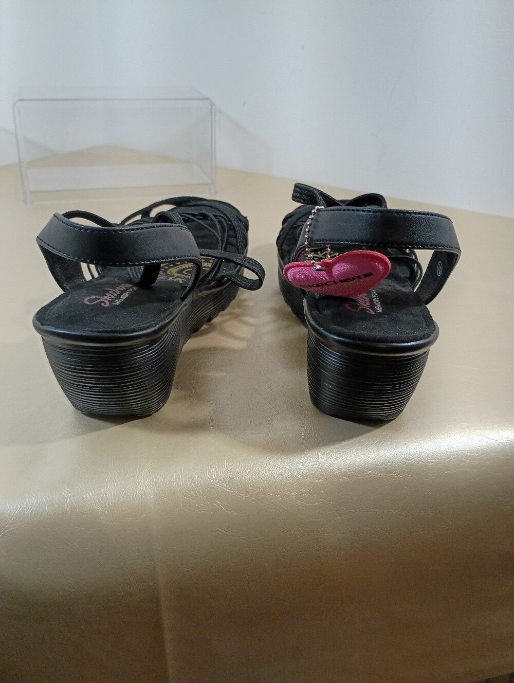 Skechers Women's SZ 10 Parallel-Crossed Wires-Multi Gore Slingback Sandal Black - Picture 7 of 9